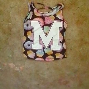 JUSTICE top with loop straps in the back